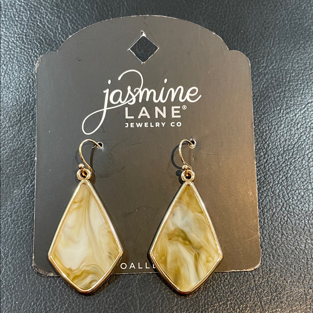 Jasmine Lane Marble Drop Earrings New